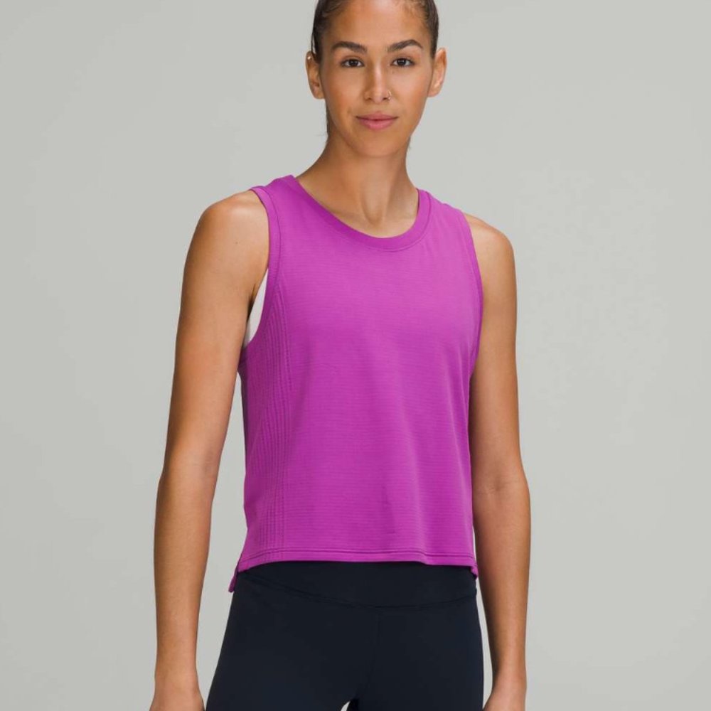 Lululemon Train To Be Tank, size 10, vivid plum